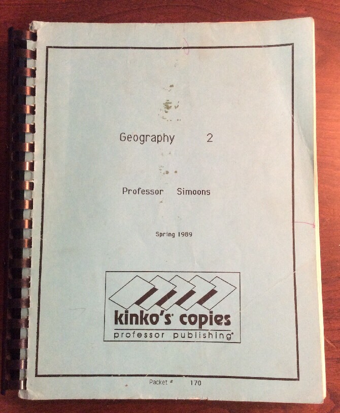 Geography 2 UC Davis 1989 Softback Professor Simmons PreOwnedBookCom - Image 1