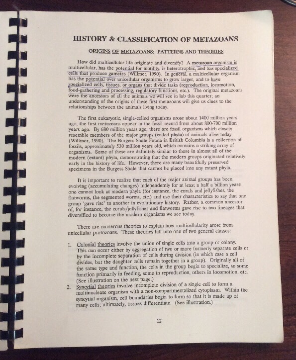 Laboratory Manual For Biological Sciences 1B UC Davis 1990 Falling, Grosberg - Image 7