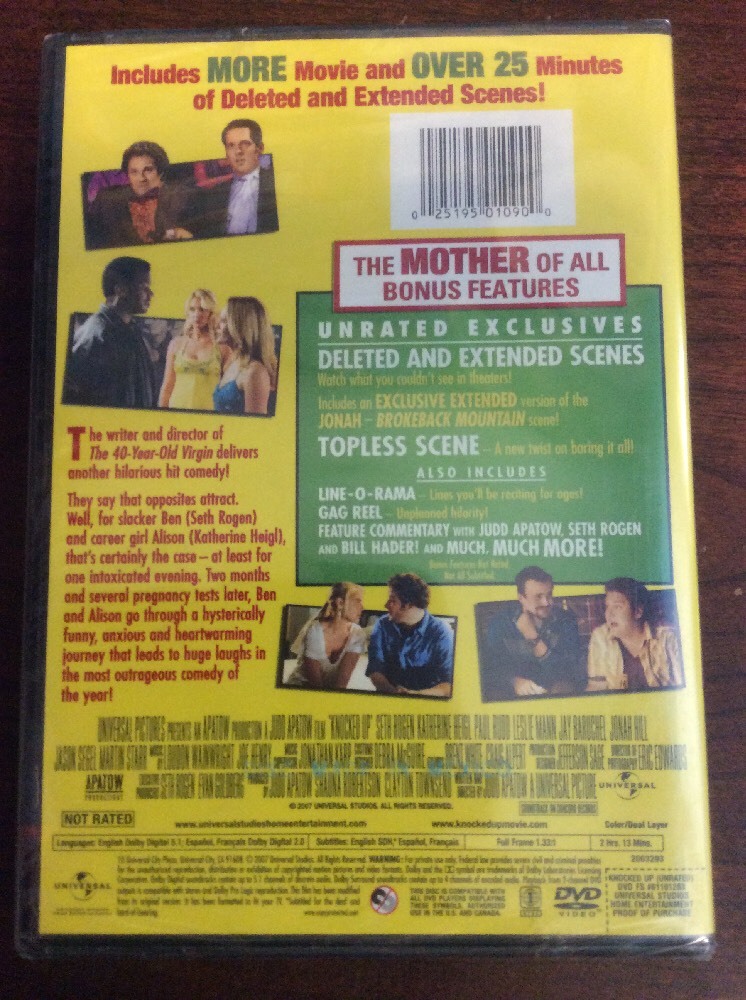 Knocked Up (DVD, 2007, Unrated and Unprotected; Full Frame) - Image 2