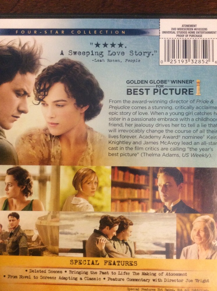 Atonement (DVD, 2008, Widescreen) - Image 10
