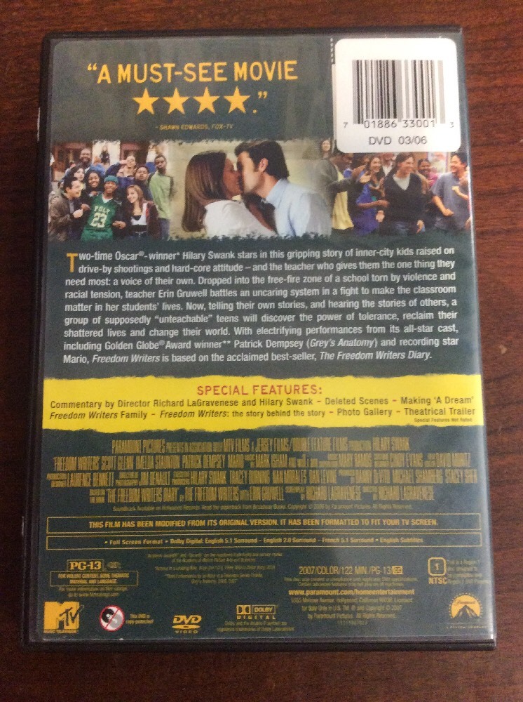 Freedom Writers (DVD, 2007, Full Frame) - Image 2