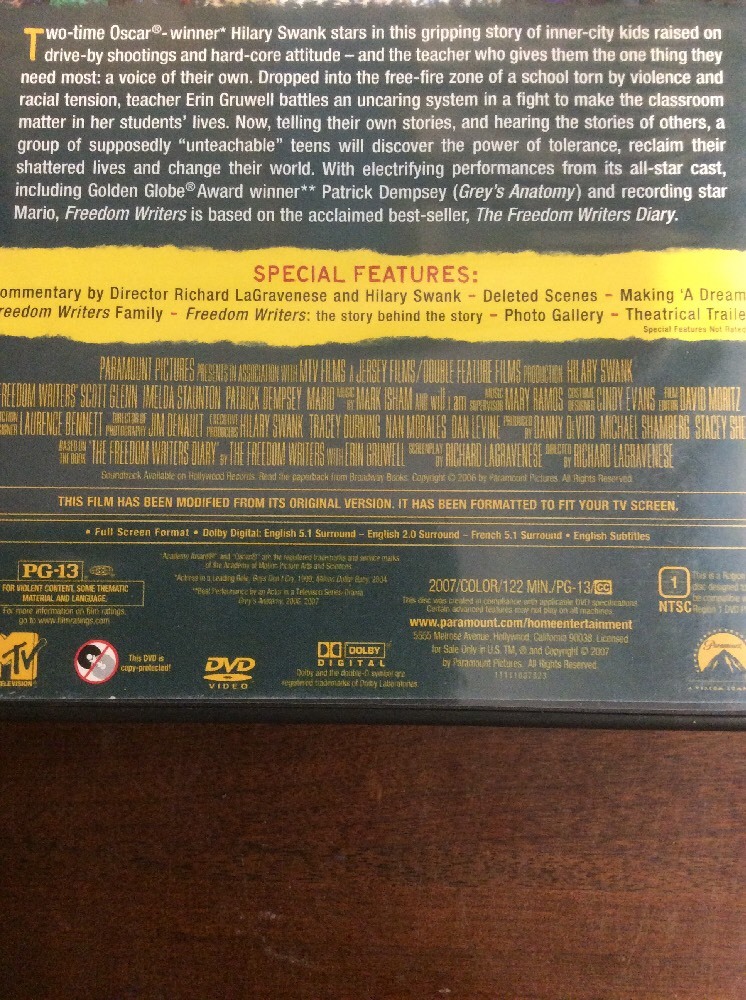 Freedom Writers (DVD, 2007, Full Frame) - Image 3