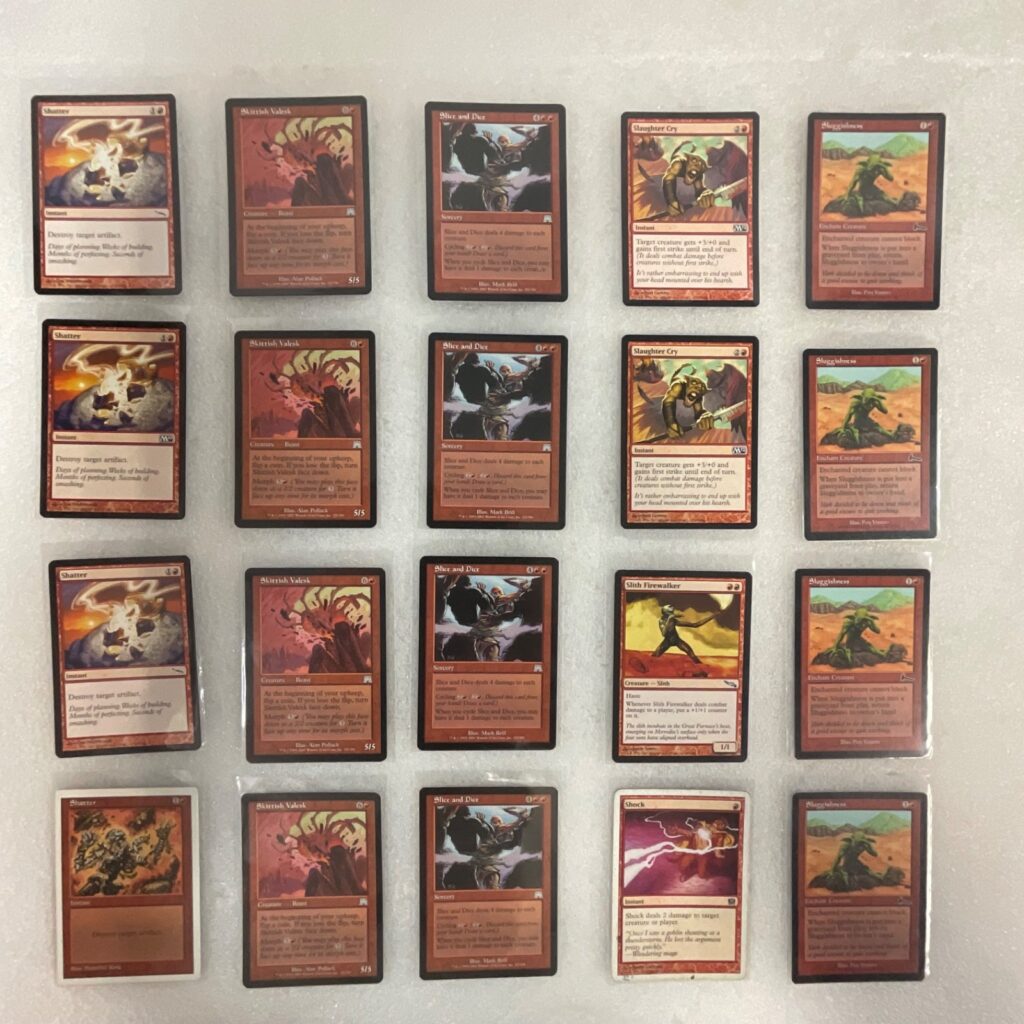 MTG 20 Card Red Lot Shatter Slice and Dice Mixed Sets Onslaught Mirrodin - Image 1
