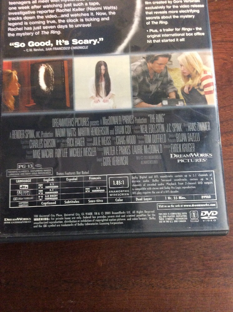 The Ring (DVD, 2003, Widescreen) With Naomi Watts RecycledDVD.com - Image 5