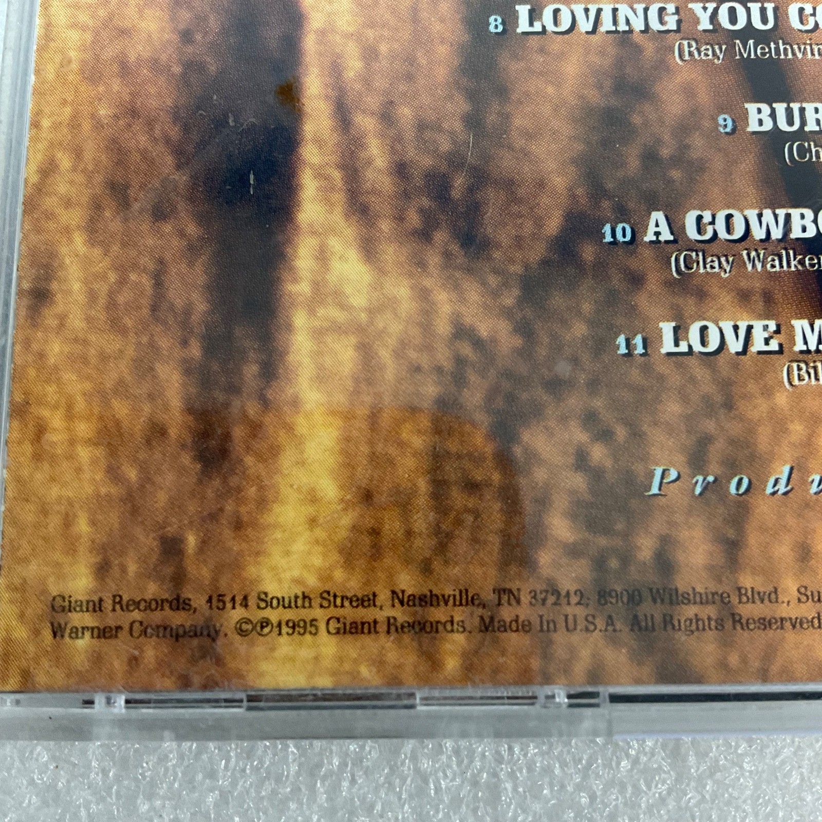 Clay Walker Hypnotize the Moon Country CD 1995 Giant Records Mini Poster - Image 8