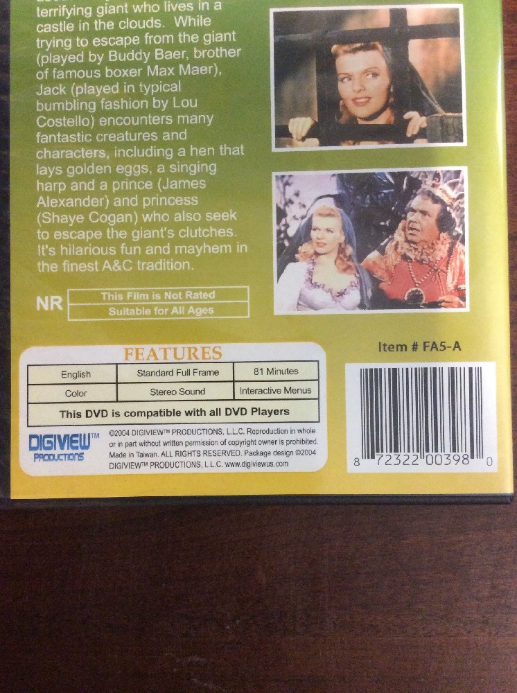 Jack and the Beanstalk 2004 DVD RecycledDVD - Image 4