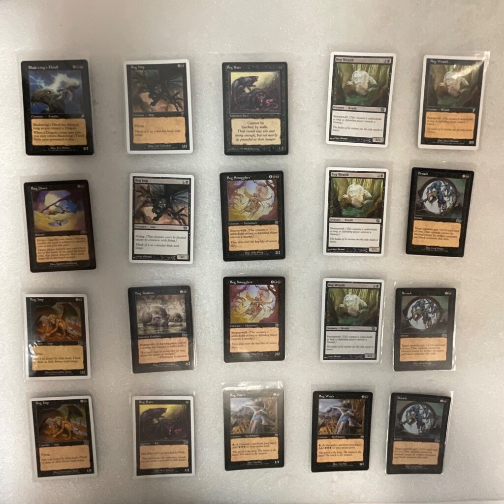 MTG 20 Card Black Lot Bog Wraith Bladewing's Thrall Mixed Sets - Image 1