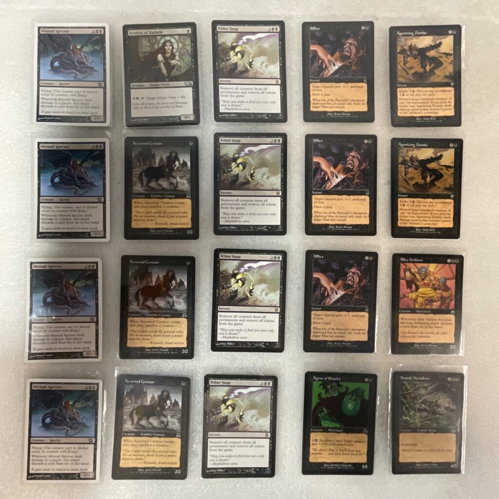 MTG 20 Card Black Lot Aether Snap Abyssal Specter Mixed Sets - Image 1