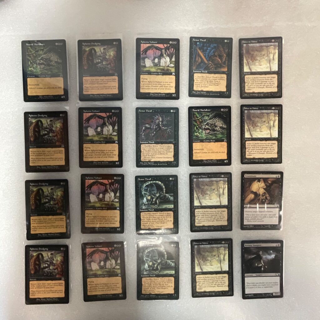 MTG 20 Card Black Lot Ashes Armor Thrull Aphetto Mixed Sets - Image 1