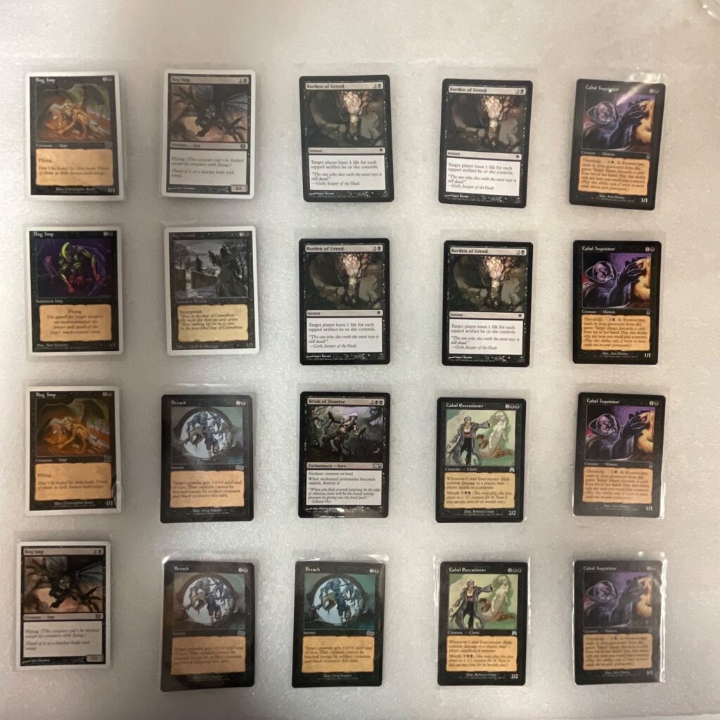 MTG 20 Card Black Lot Bog Imp Breach Cabal Inquisitor Mixed Sets - Image 1