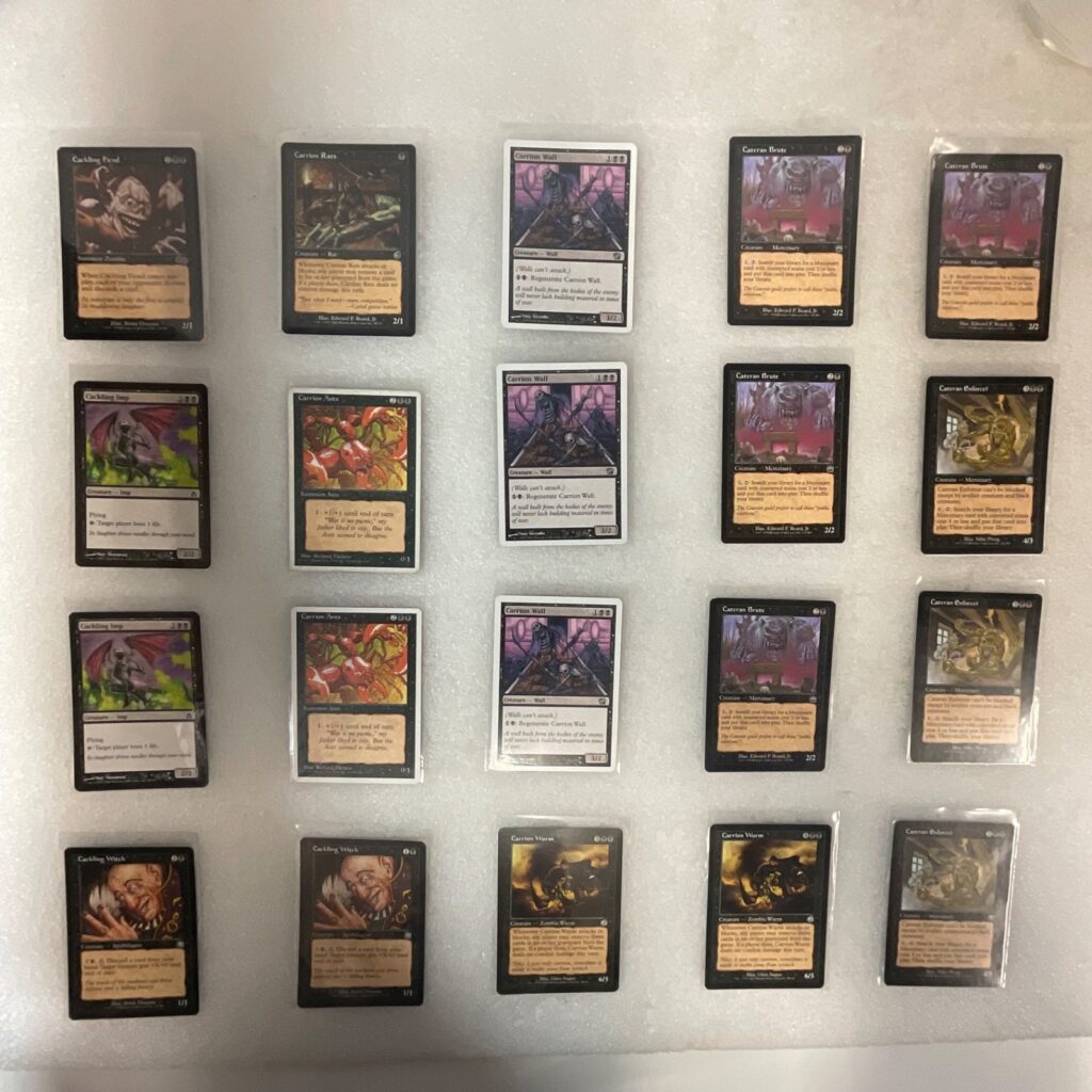 MTG 20 Card Black Lot Carrion Wall Cackling Imp Mixed Sets - Image 1