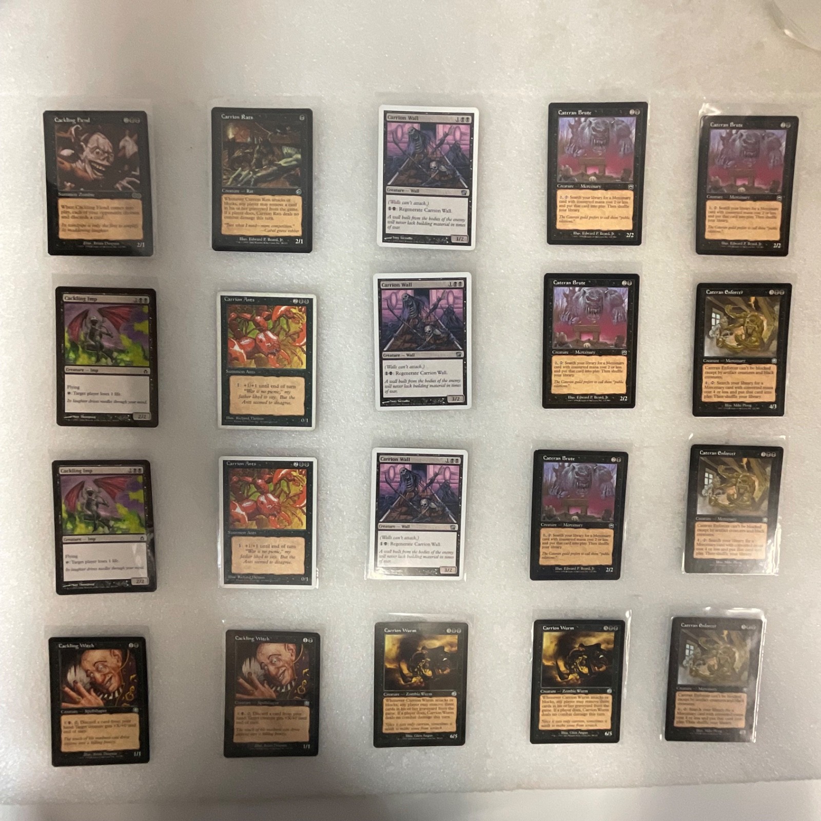 MTG 20 Card Black Lot Carrion Wall Cackling Imp Mixed Sets - Image 1