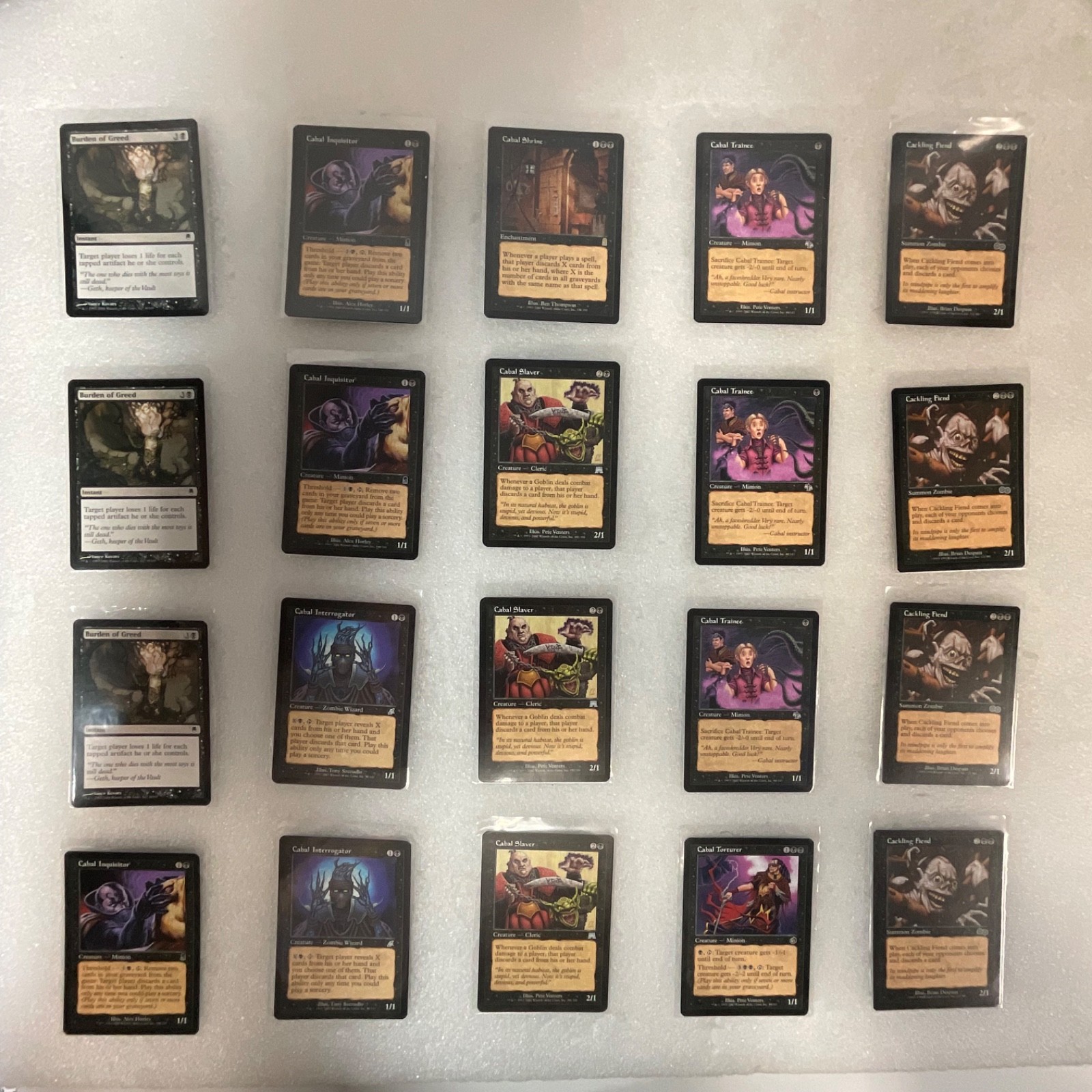MTG 20 Card Cabal Shrine Cackling Fiend Black Mixed Sets Lot - Image 1