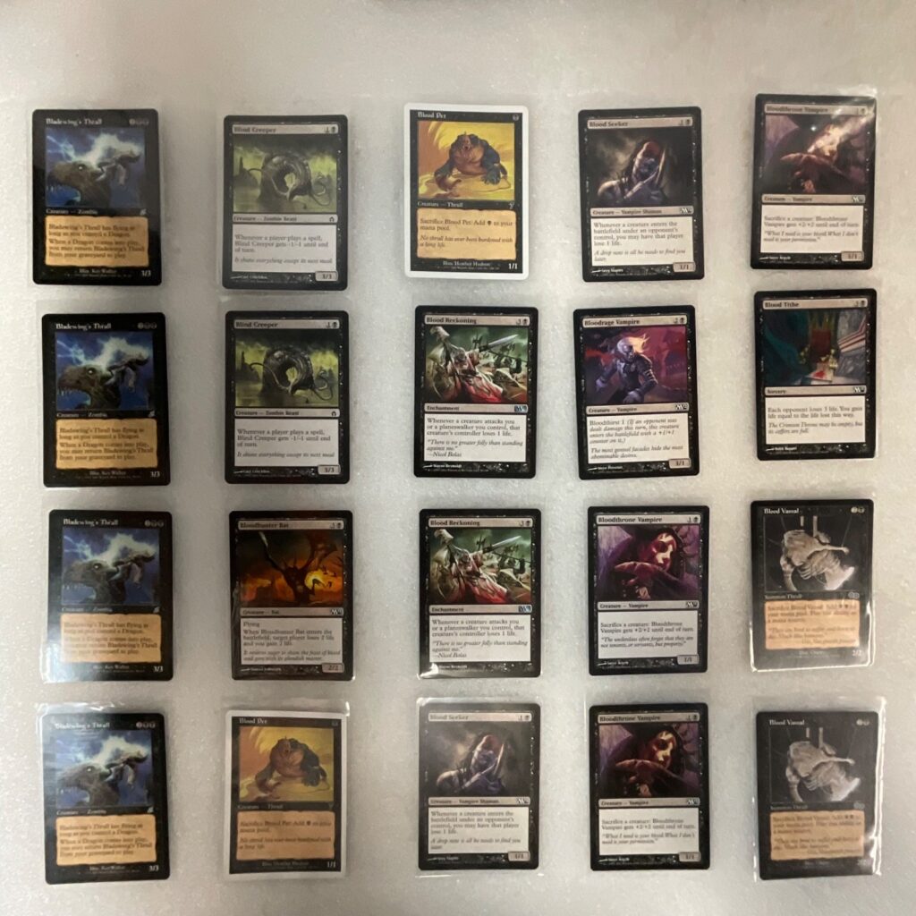 MTG 20 Card Black Lot Bladewing’s Thrall Blood Vassal Mixed Sets - Image 1