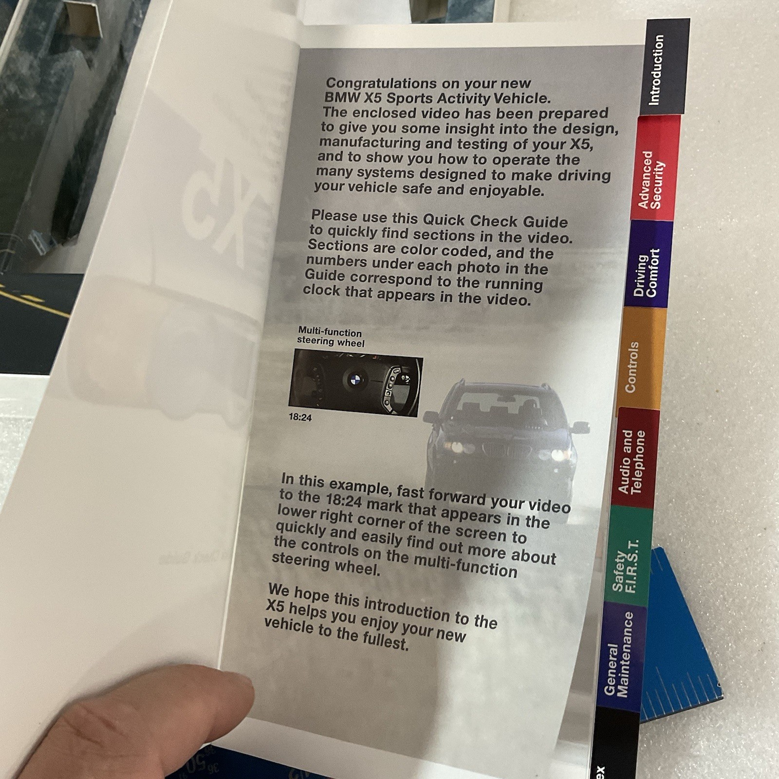 BMW X5 VHS Owner Video & Quick Reference Guide Sports Activity Vehicle - Image 13