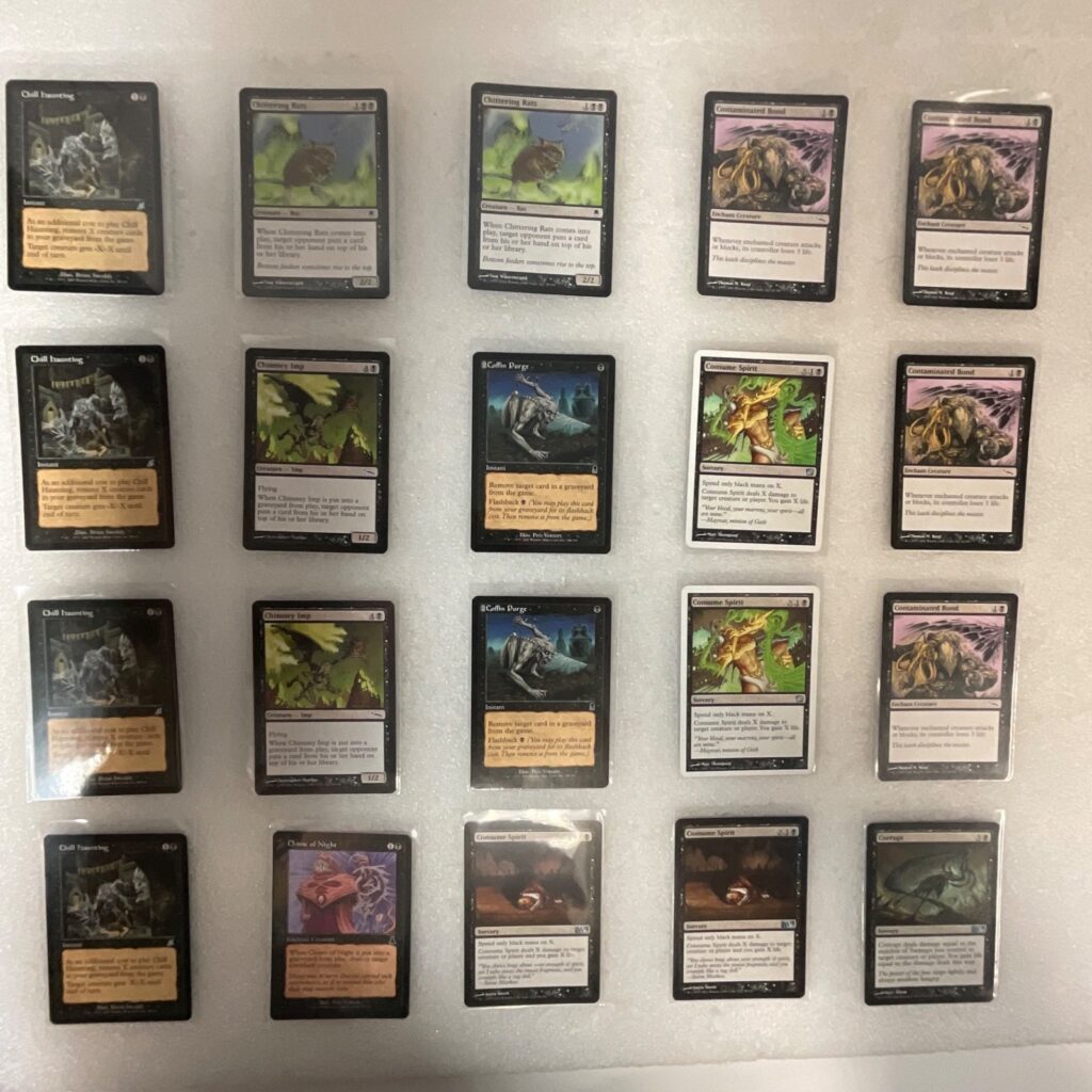 MTG 20 Card Black Lot Chittering Rats Consume Spirit Mixed Sets - Image 1