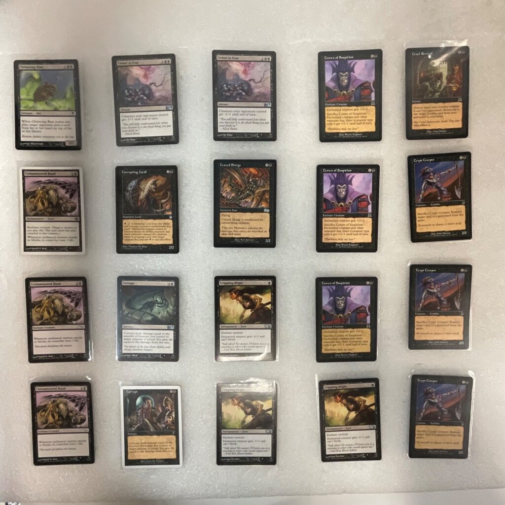 MTG 20 Card Black Lot Chittering Rats Corrupt Mixed Sets - Image 1