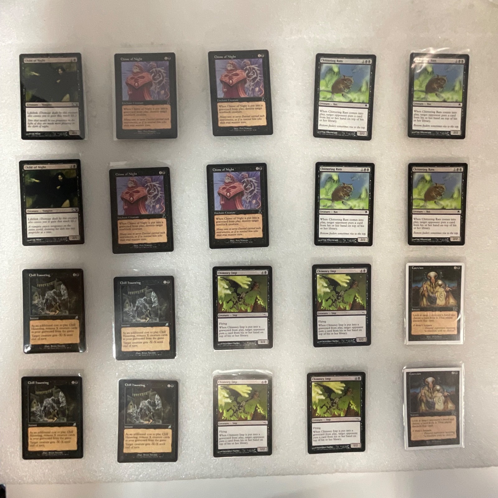 MTG 20 Card Lot Chittering Rats Chimney Imp Coercion Mixed Sets - Image 1