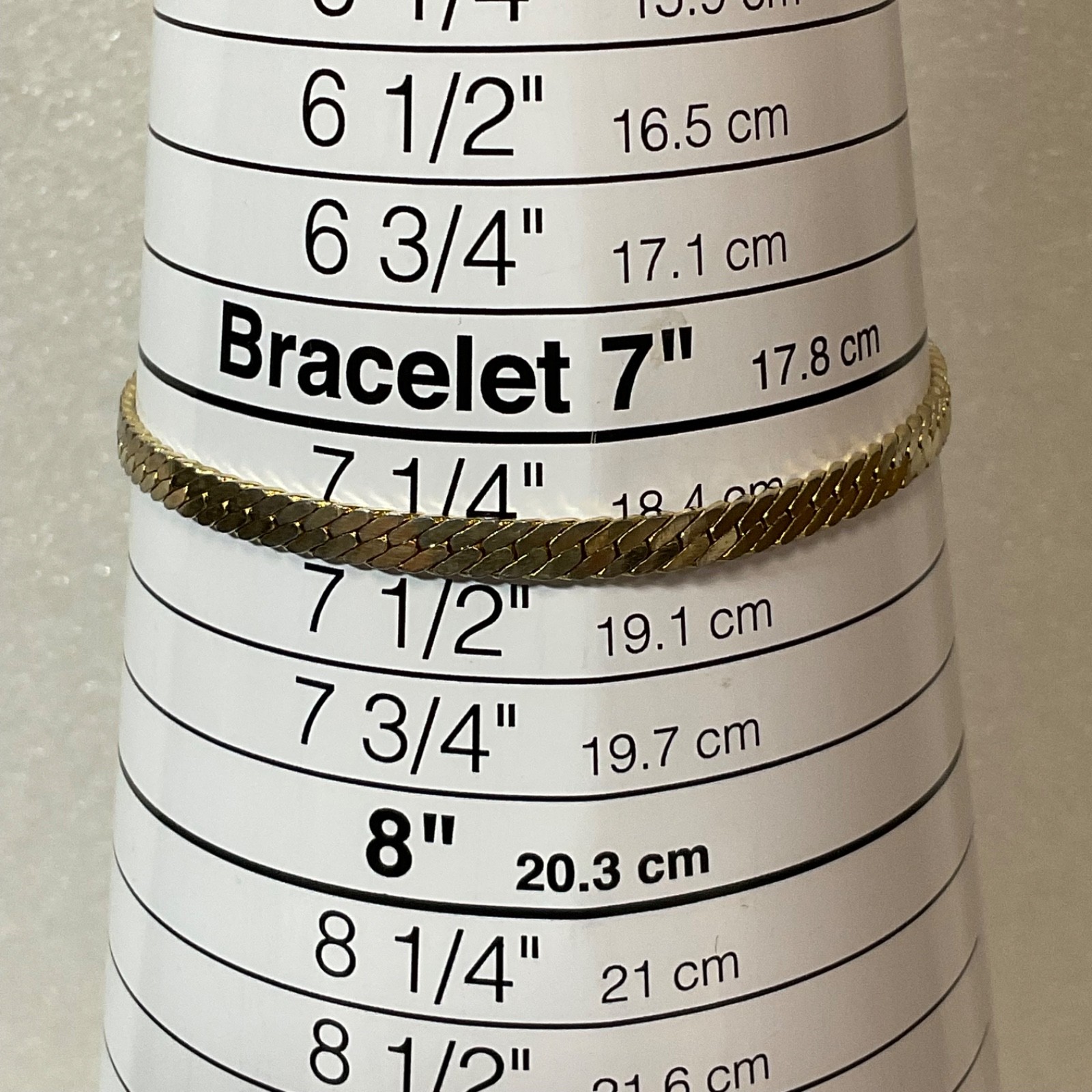 Vintage 7" Gold Tone Flat Chain Bracelet Lobster Clasp 5.48g & Korea 2.78g Lot - Image 2