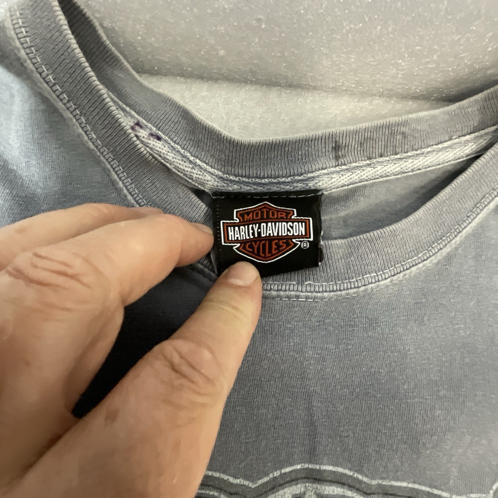 Harley-Davidson Jamaica T-Shirt XL Gray Skull Wings Biker Tee Comfort Colors - Image 3