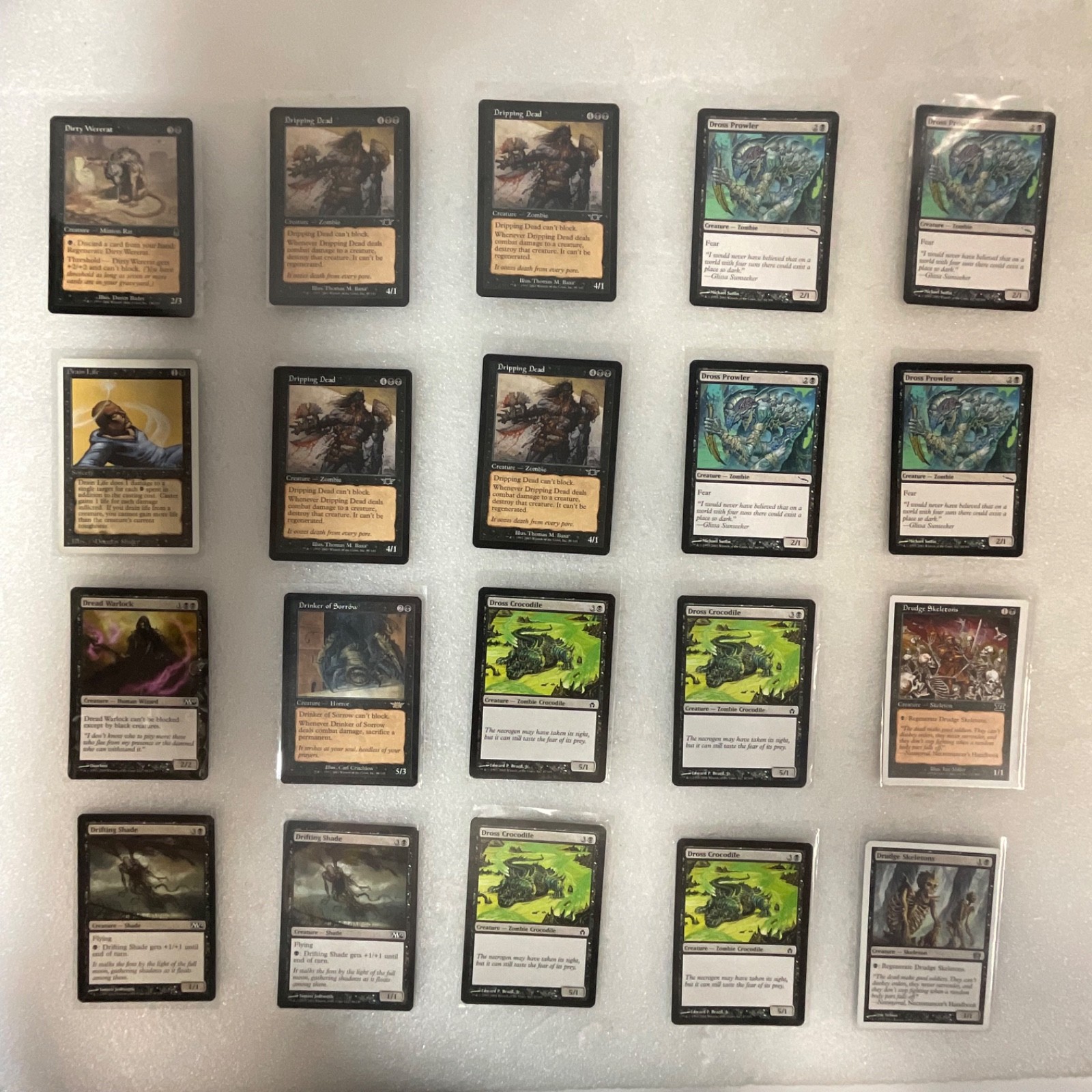 MTG 20 Card Black Lot Drinker of Sorrow Drain Life Mixed Sets - Image 1