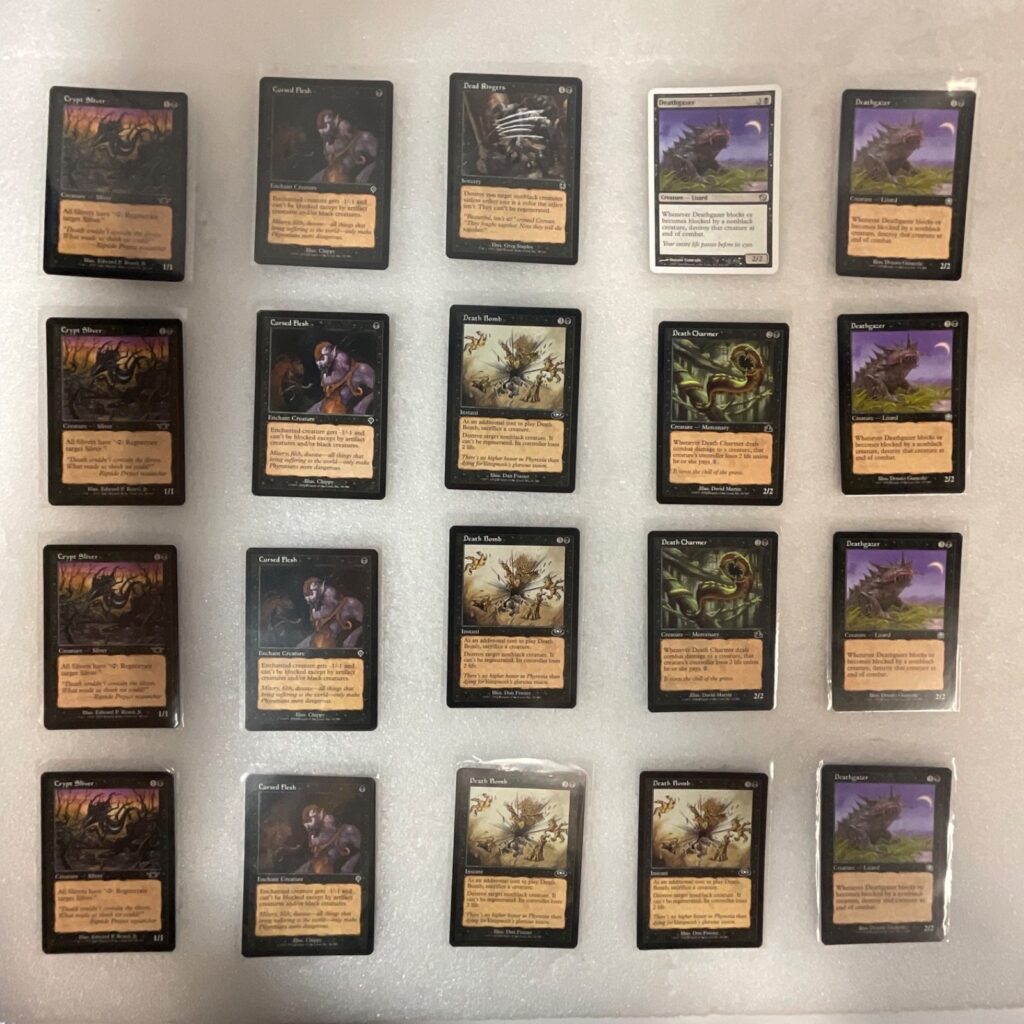 MTG 20 Card Black Lot Crypt Sliver Deathgazer Mixed Sets - Image 1