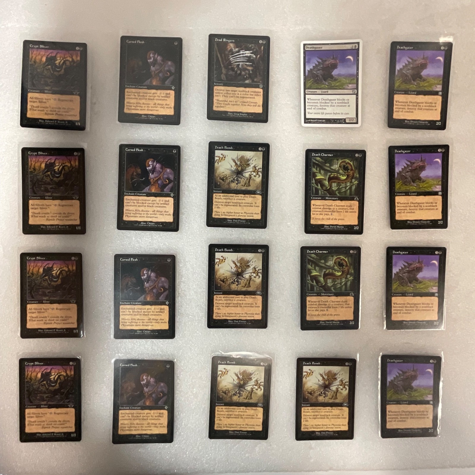MTG 20 Card Black Lot Crypt Sliver Deathgazer Mixed Sets - Image 1