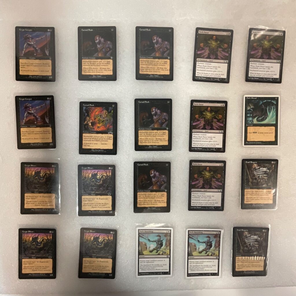 MTG 20 Card Black Lot Crypt Sliver Dark Ritual Mixed Sets - Image 1