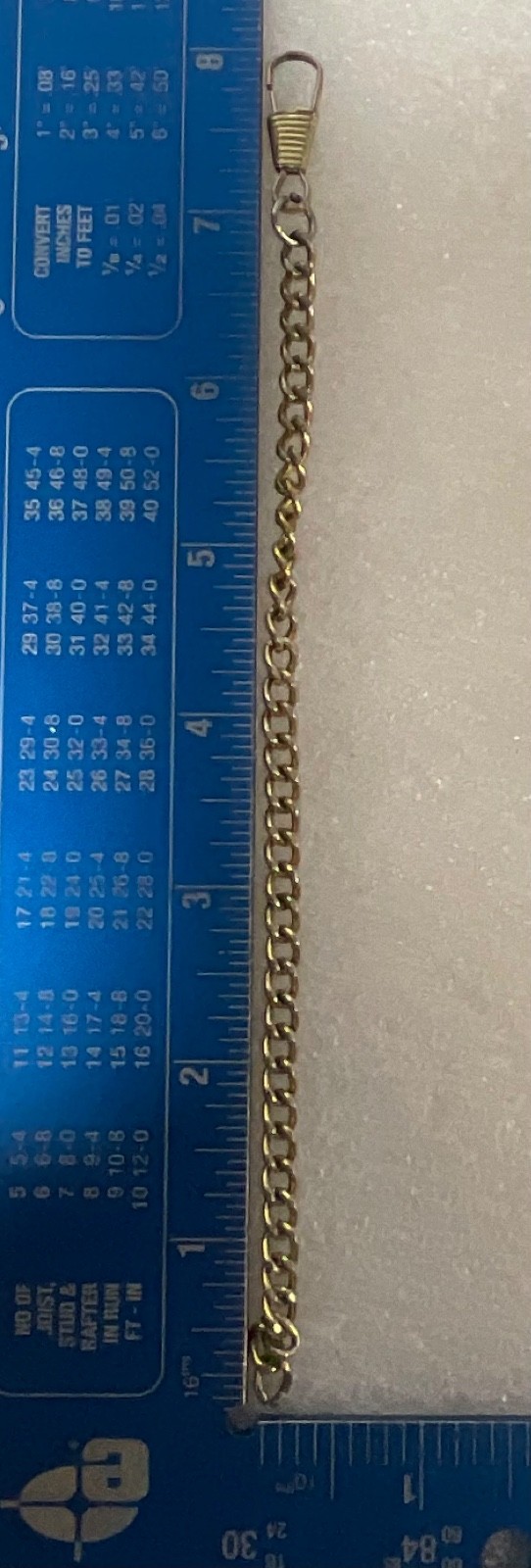 Vintage Gold Tone Curb Chain Bracelet 7.5" Safety Clasp 9.15g Unisex Jewelry - Image 7
