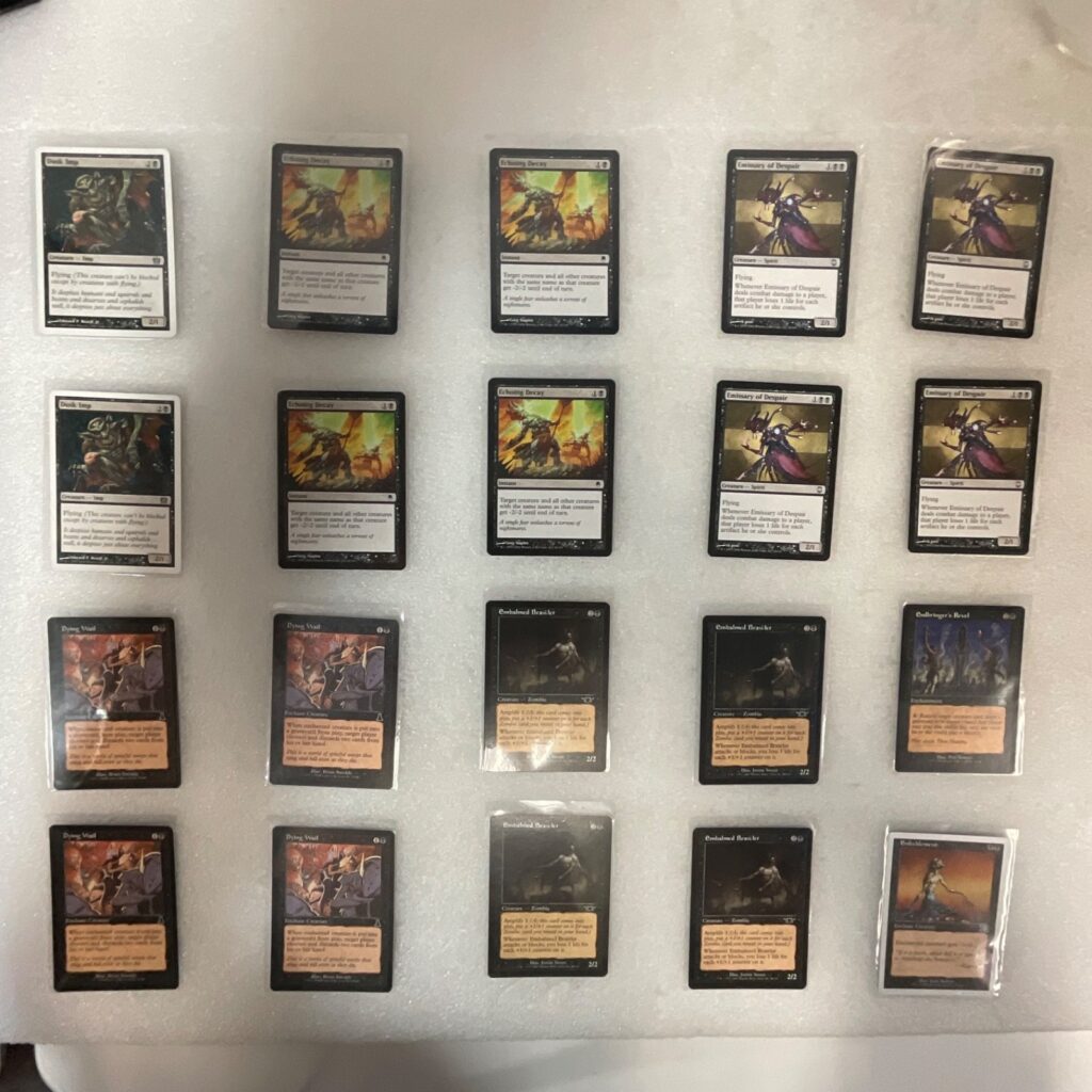 MTG 20 Card Black Lot Echoing Decay Dusk Imp Emissary Mixed Sets - Image 1