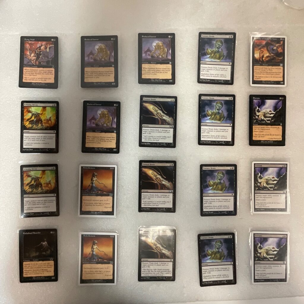 MTG 20 Card Black Lot Essence Drain Execute Enslaved Horror Mixed Sets - Image 1