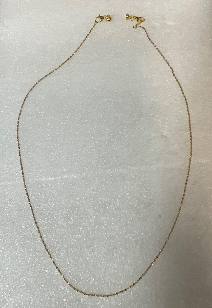 Vintage Gold Tone Rope Chain Necklace 24" Lobster Clasp Unisex Jewelry - Image 1
