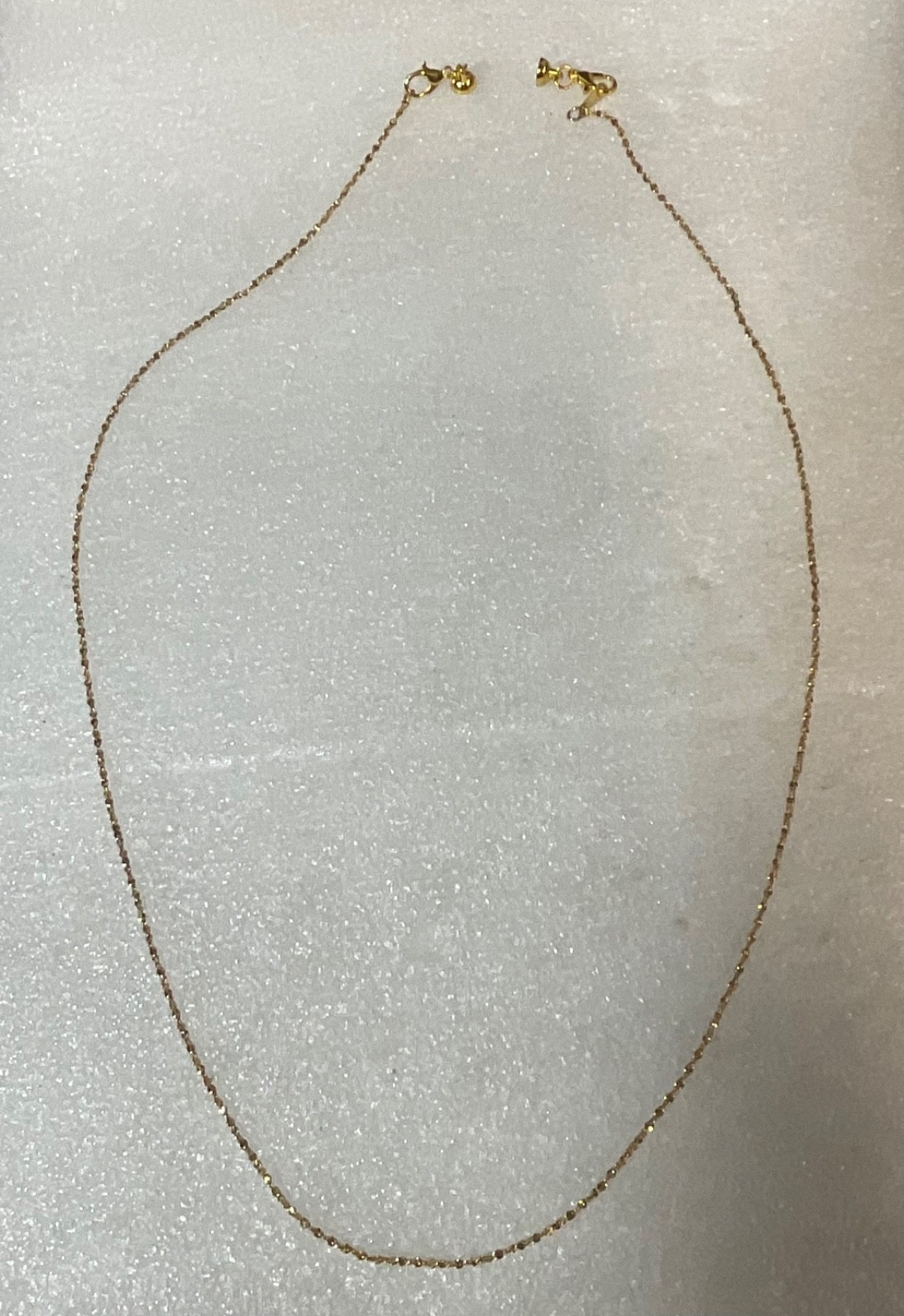 Vintage Gold Tone Rope Chain Necklace 24" Lobster Clasp Unisex Jewelry - Image 1