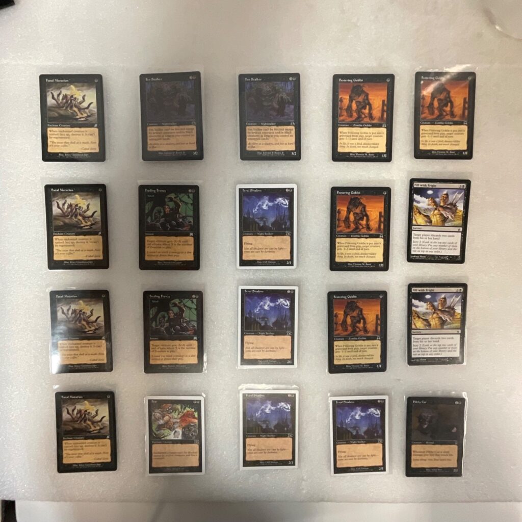 MTG 20 Card Black Lot Fatal Mutation Festering Goblin Mixed Sets - Image 1