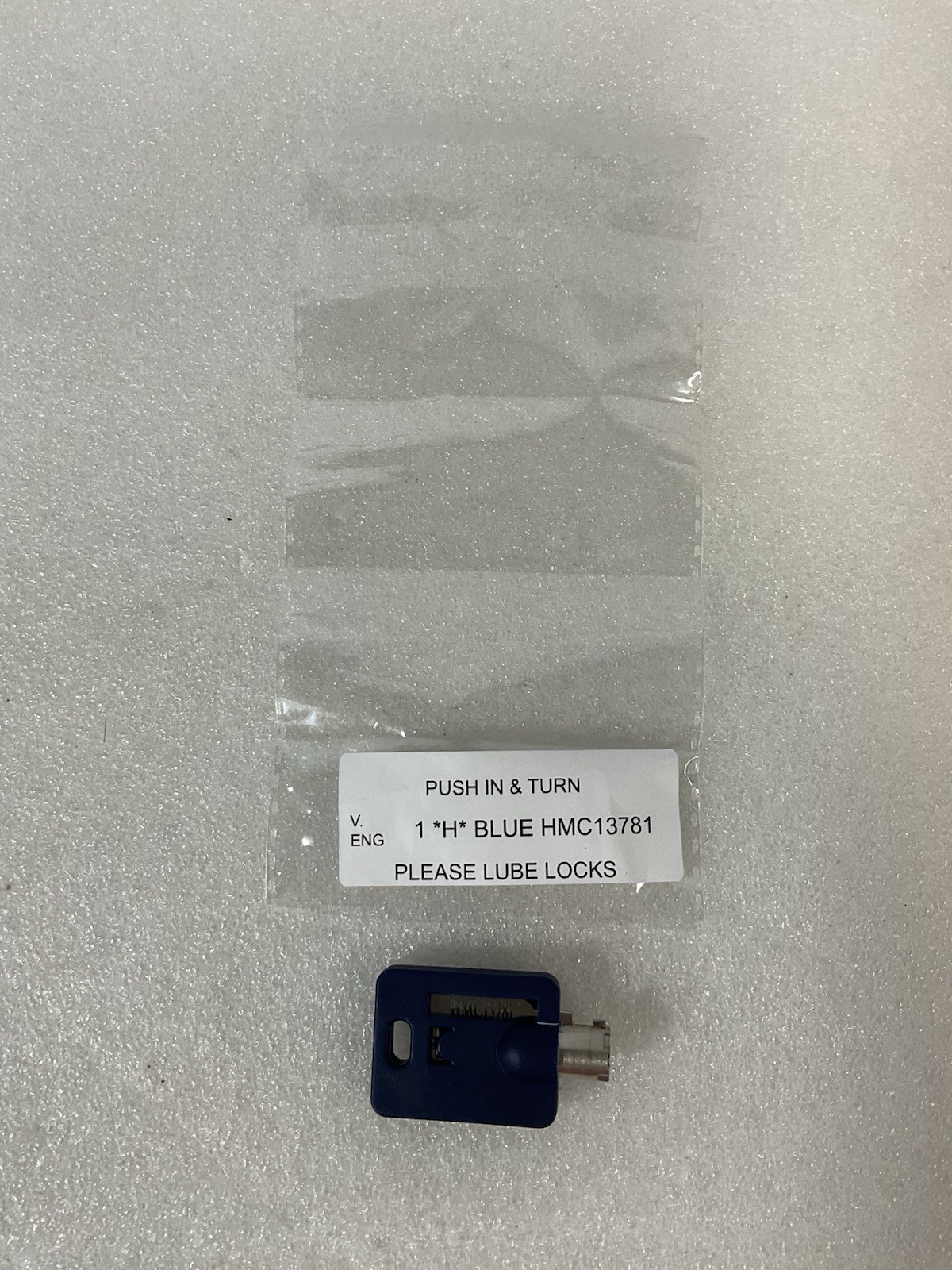 HMC13781 Tubular Key for Chicago Lock Co. Vending Machine & Cabinet – Blue - Image 2