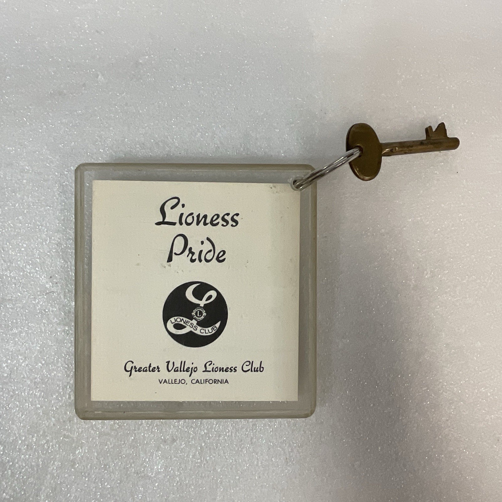 Vintage Greater Vallejo Lioness Club Keychain & Brass Key Lioness Pride Everest - Image 4