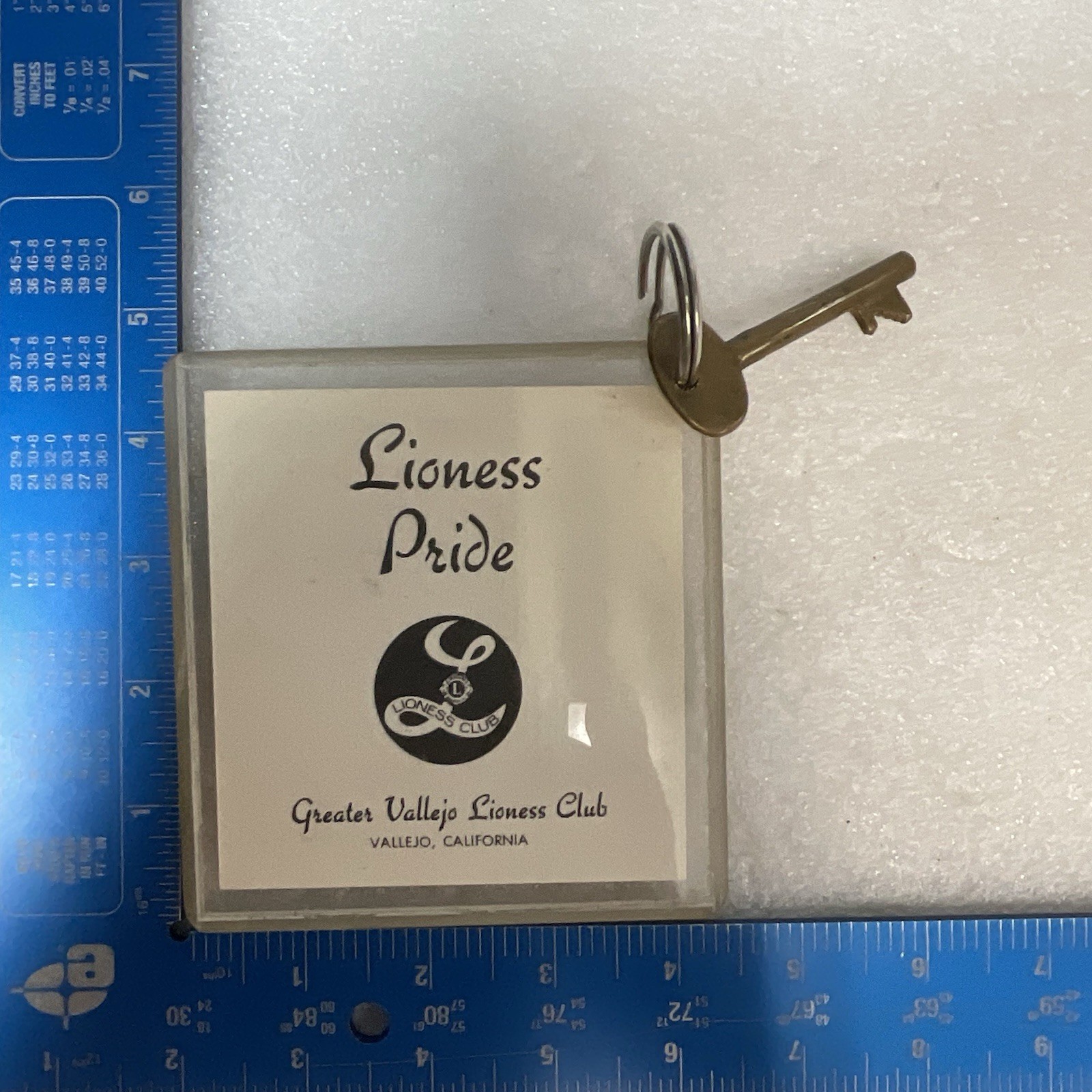 Vintage Greater Vallejo Lioness Club Keychain & Brass Key Lioness Pride Everest - Image 9