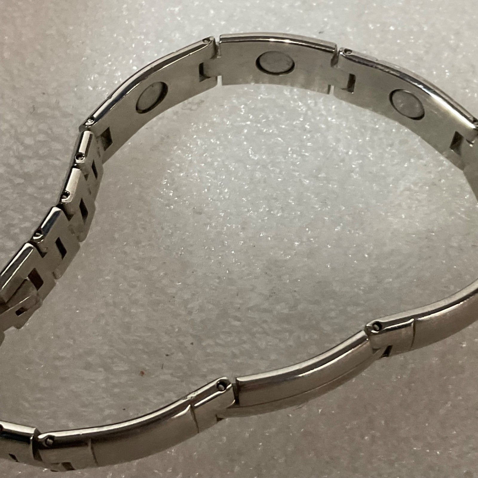 7" Magnetic Therapy Bracelet Stainless Steel Link Unisex Jewelry - Image 11