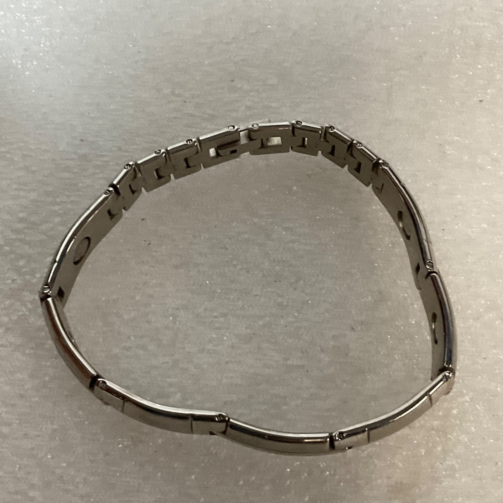 7" Magnetic Therapy Bracelet Stainless Steel Link Unisex Jewelry - Image 8