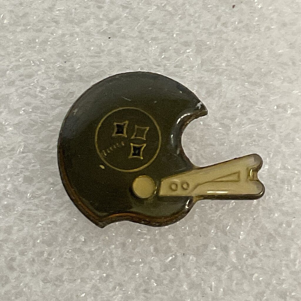 Vintage Pittsburgh Steelers NFL Football Helmet Lapel Pin - Black & Gold - Image 1