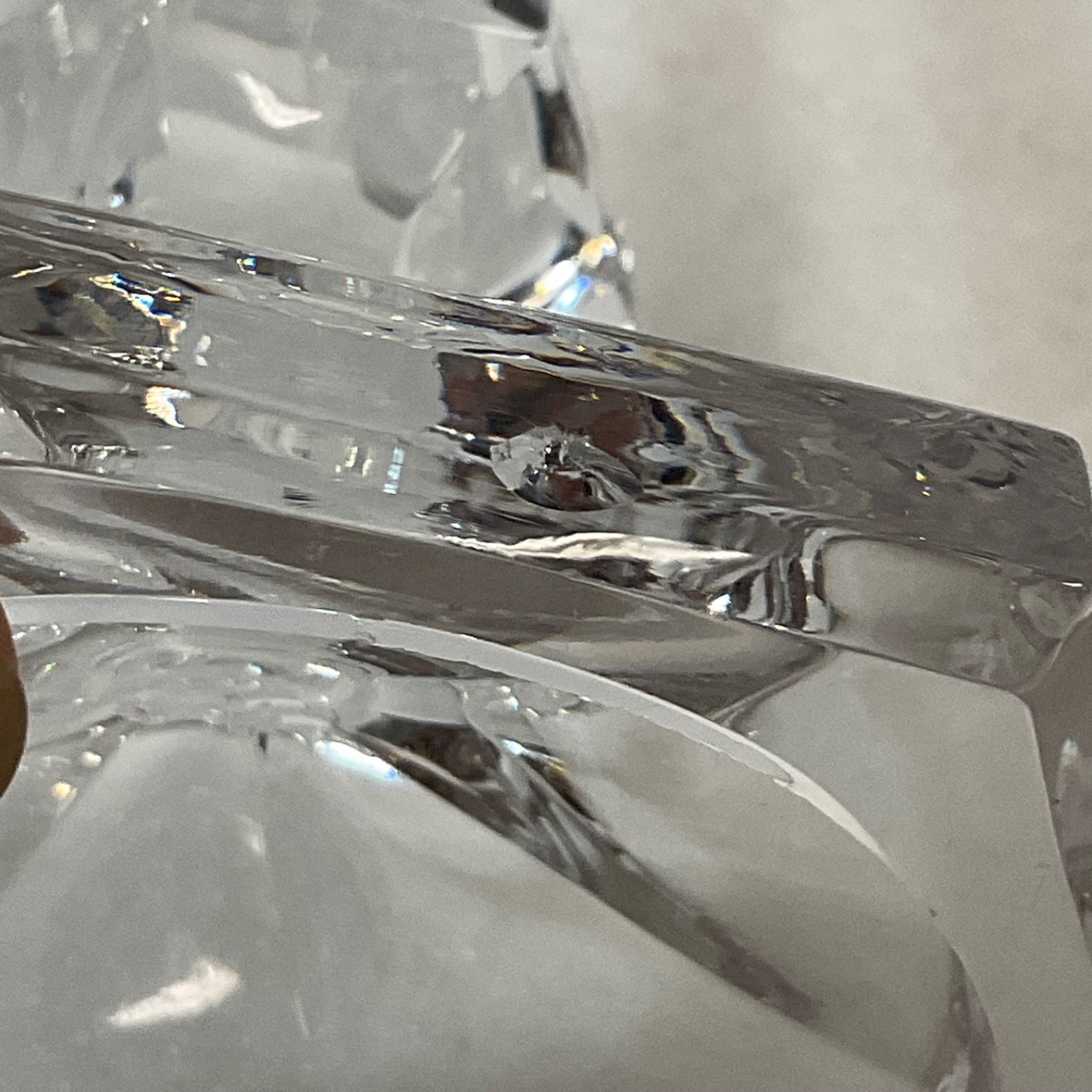 Clear Glass Candlestick Holder 8.25in Hexagon Base Taper Candle - Image 10