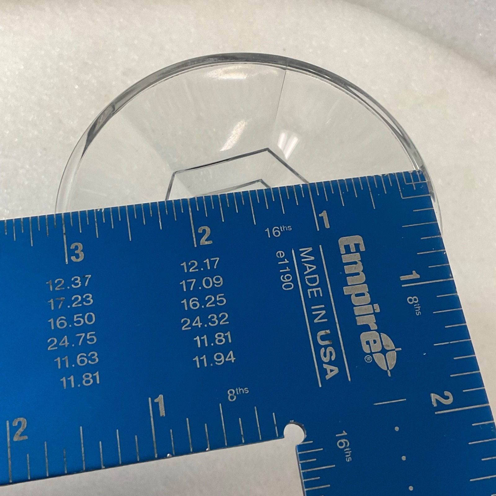 Clear Glass Taper Candlestick Holder 4.25in Faceted Round Base - Image 12