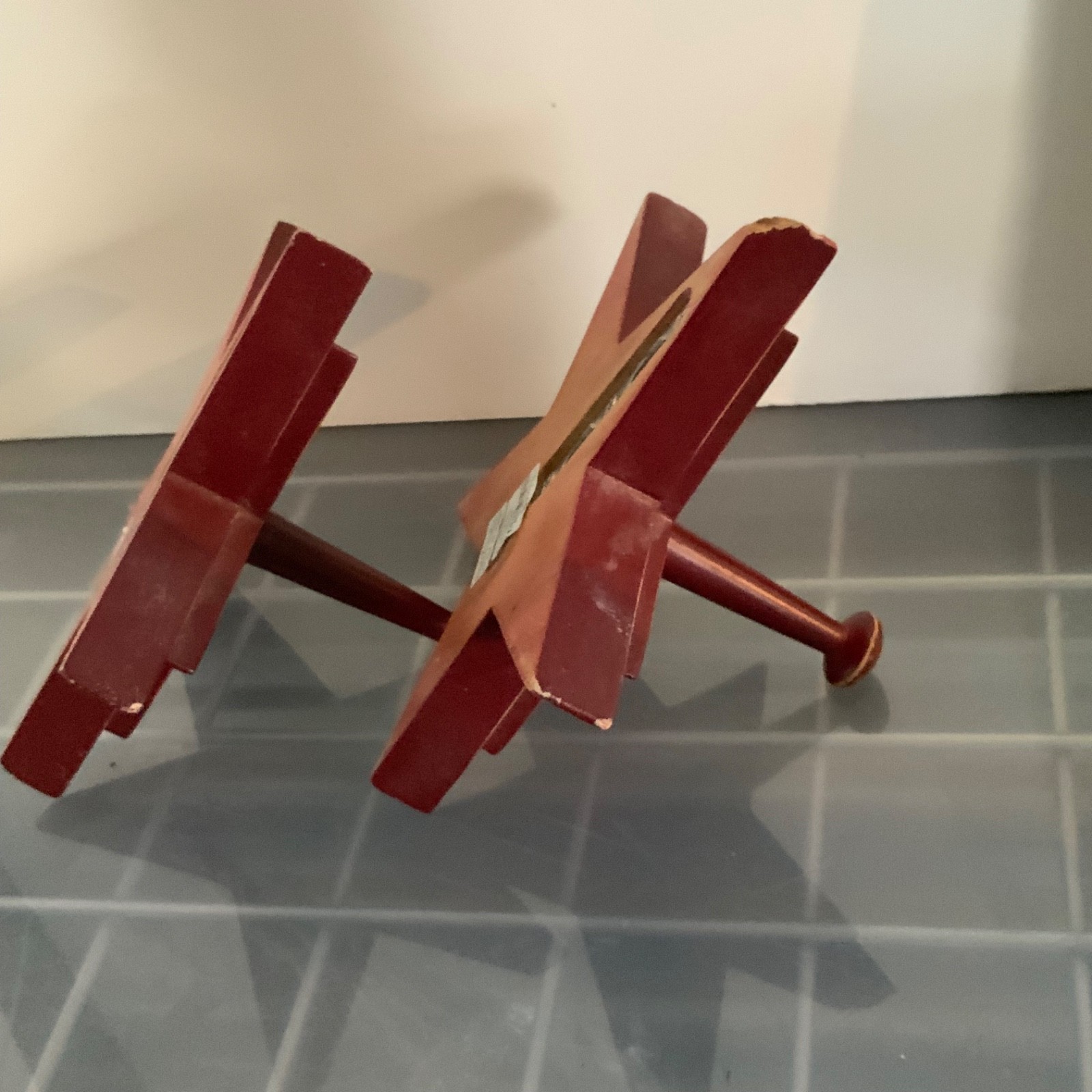The Land of Nod Red Star Wood Wall Hooks 7 in Set of 2 - Image 9