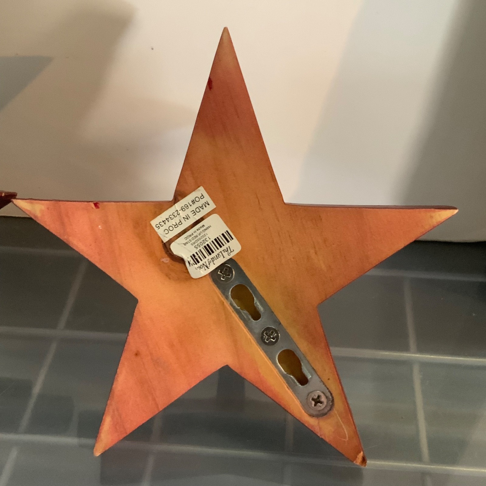 The Land of Nod Red Star Wood Wall Hooks 7 in Set of 2 - Image 7