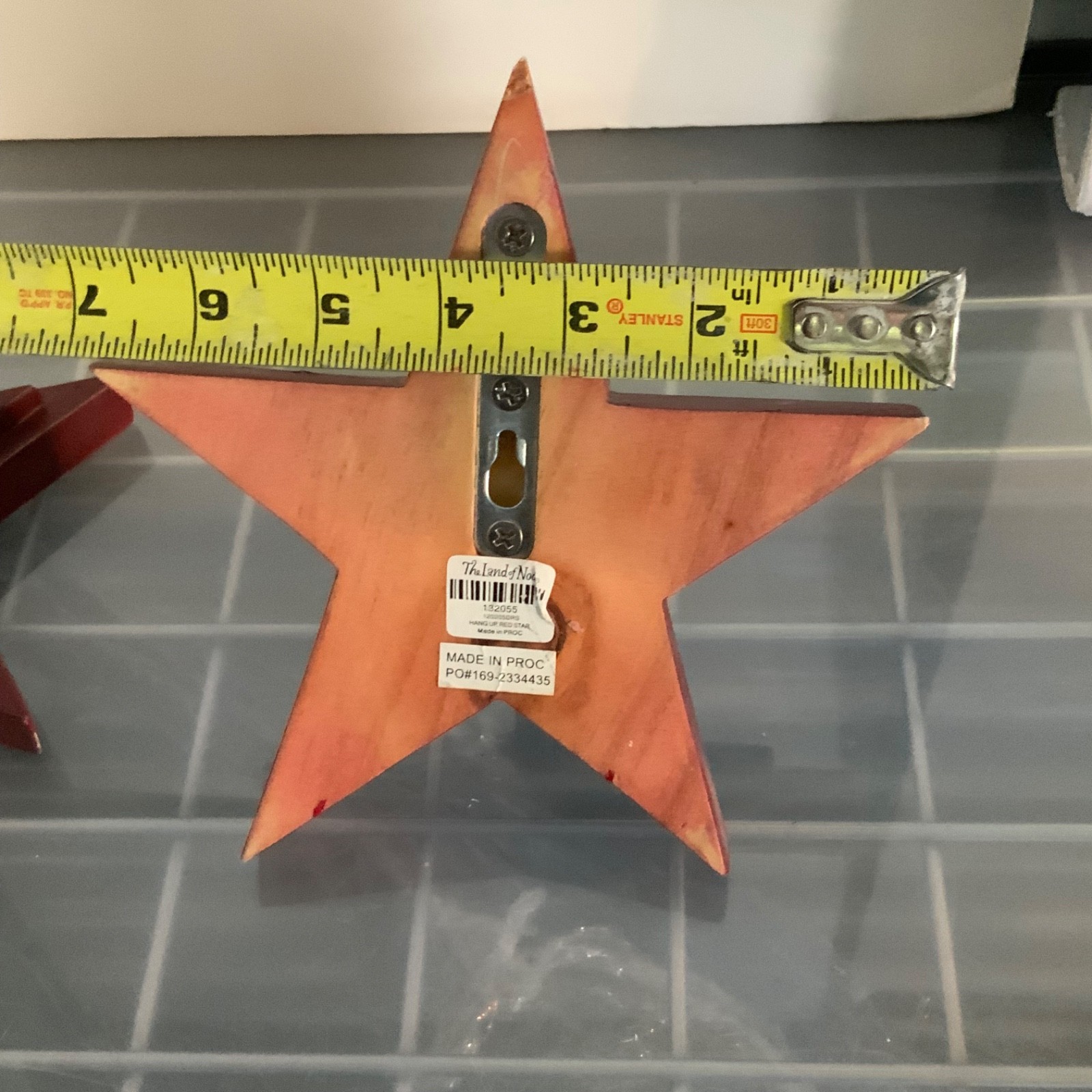 The Land of Nod Red Star Wood Wall Hooks 7 in Set of 2 - Image 12