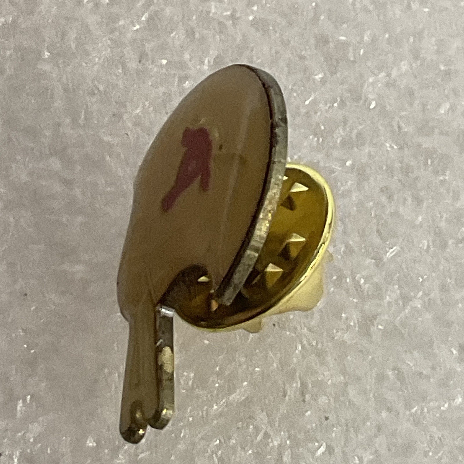 Vintage Texas Longhorns Football Helmet Pin Gold Tone Red Logo Rare Collectible - Image 5
