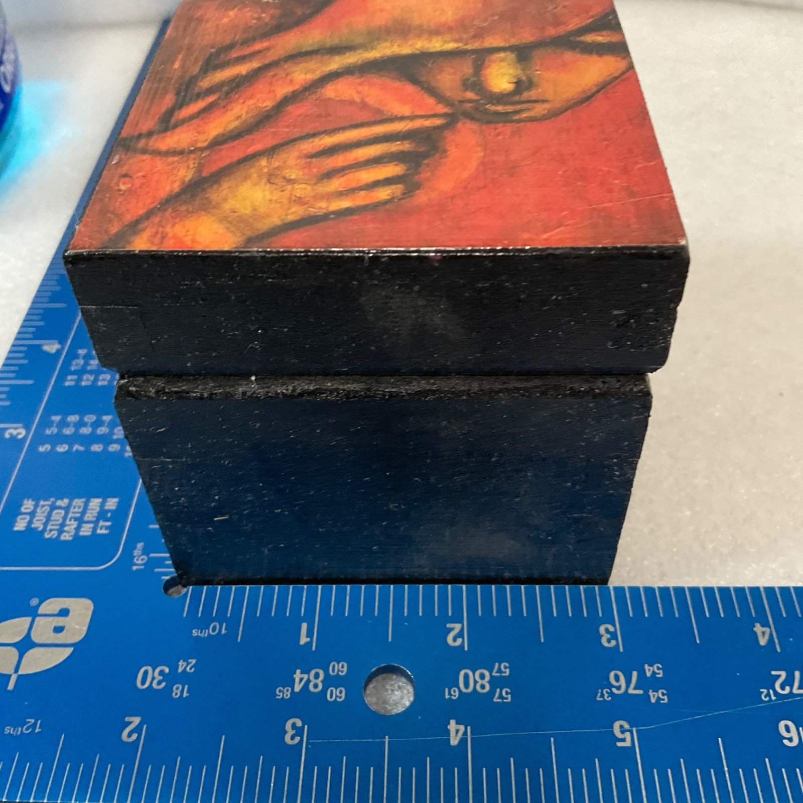 Callahan Silent Years Black Lacquer Wood Trinket Box 3in Cube - Image 8