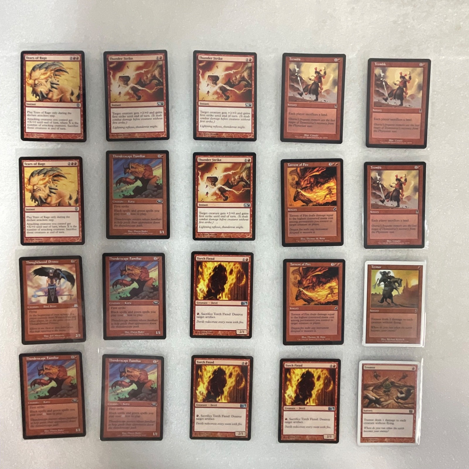 MTG 20 Card Red Lot Tears of Rage Torch Fiend Tremor Mixed Sets - Image 1