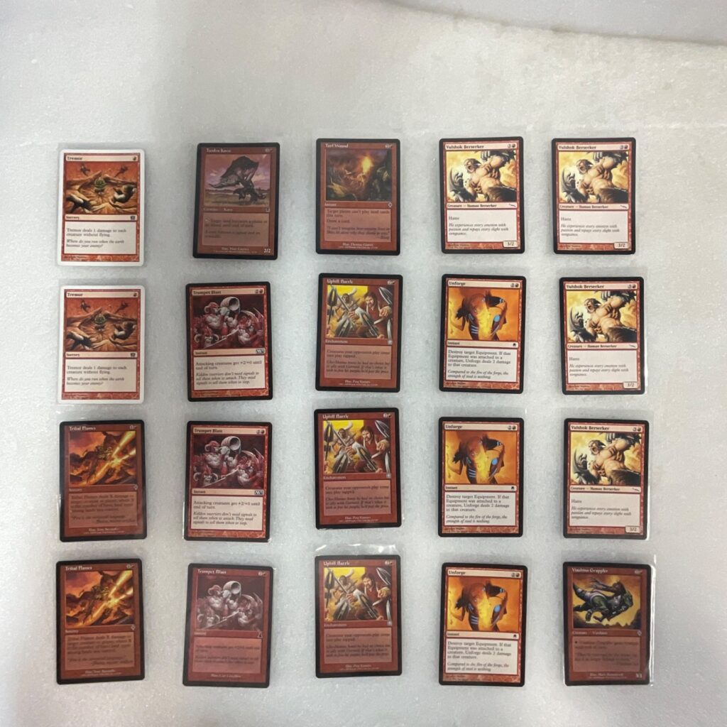 MTG 20 Card Red Lot Tribal Flames Uphill Battle Mixed Sets - Image 1