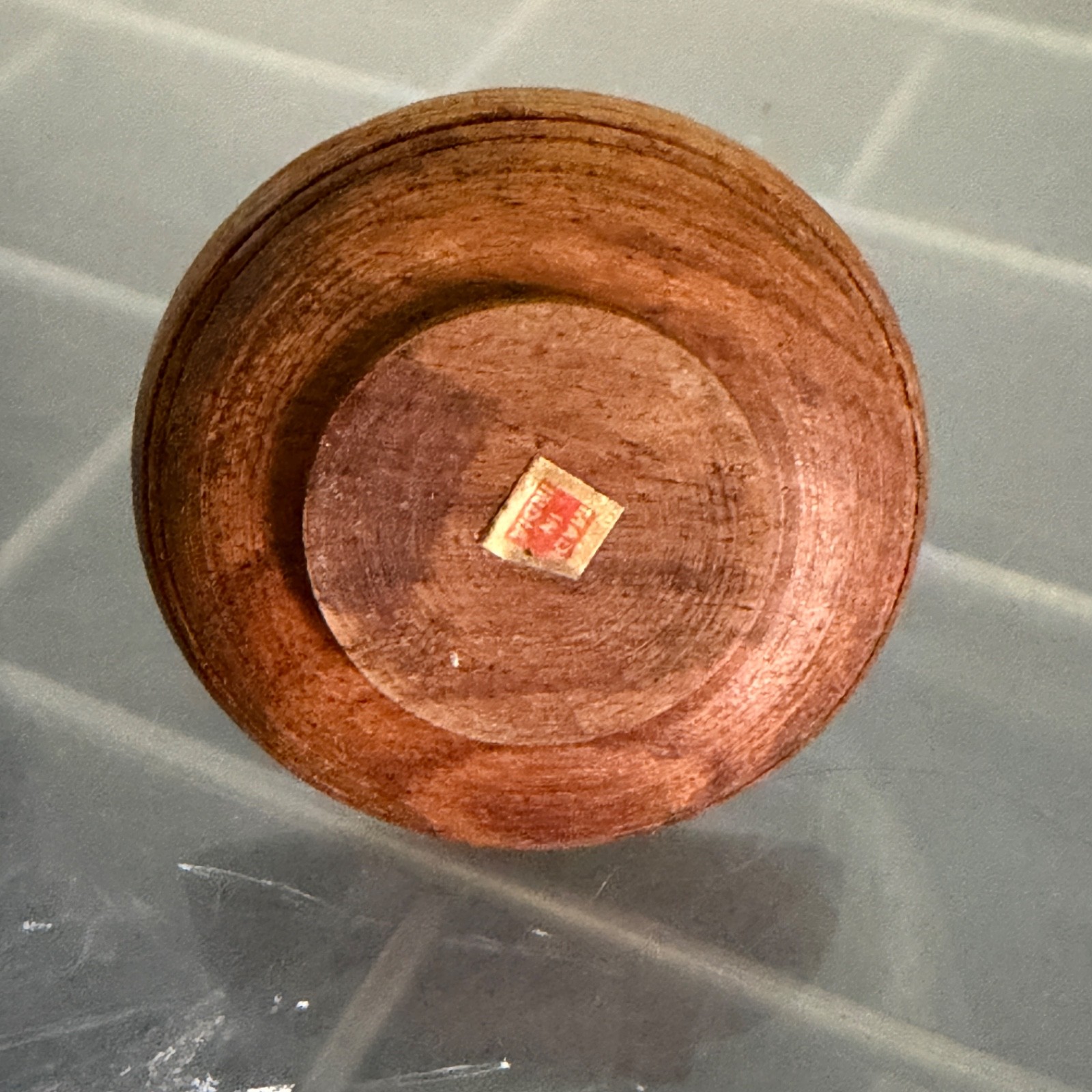 Made in India Turned Wood Incense Stick Holder Ash Catcher Dish - Image 3
